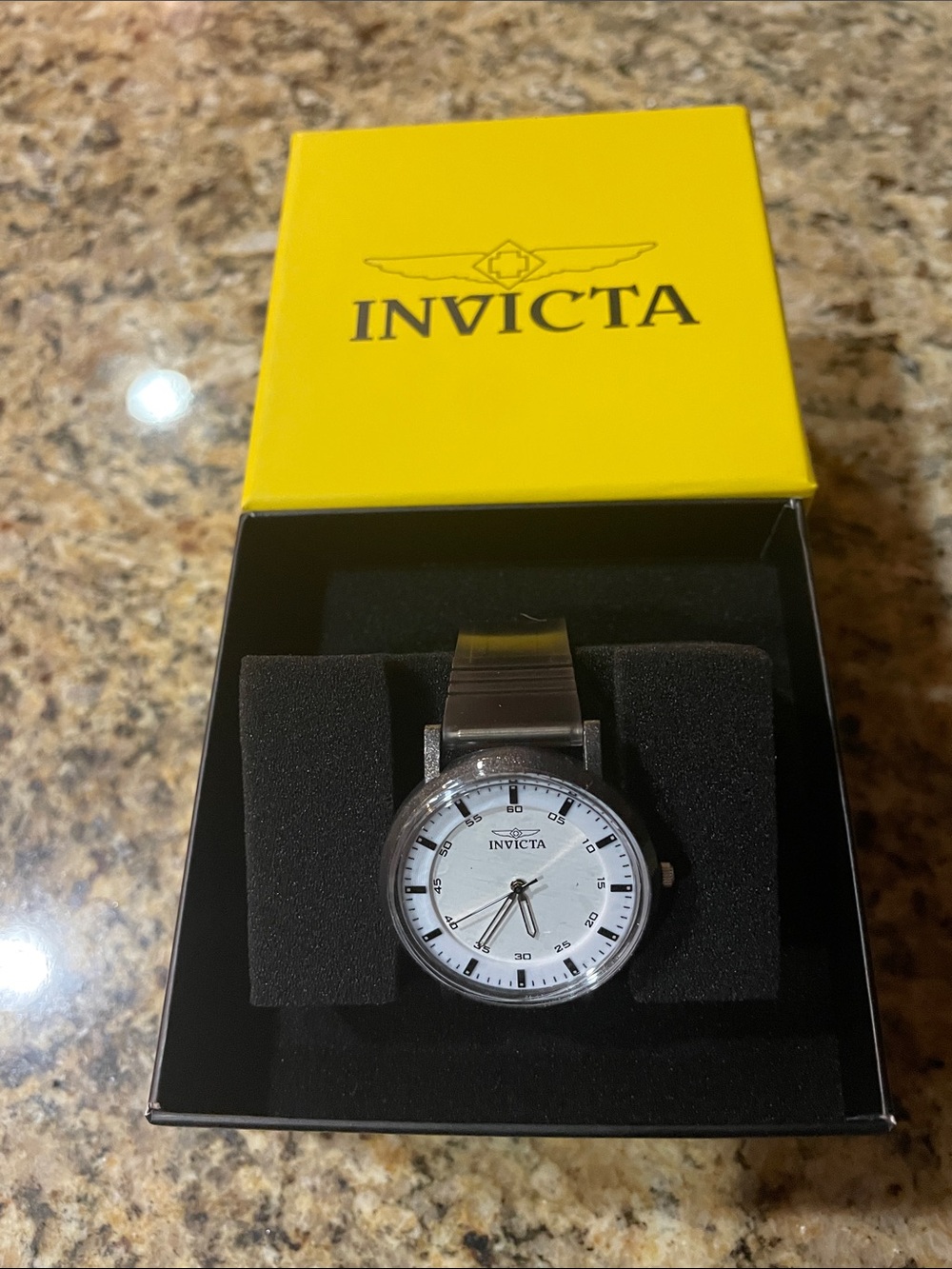 Invicta Angel Watch with White Dial and Transparent Strap
